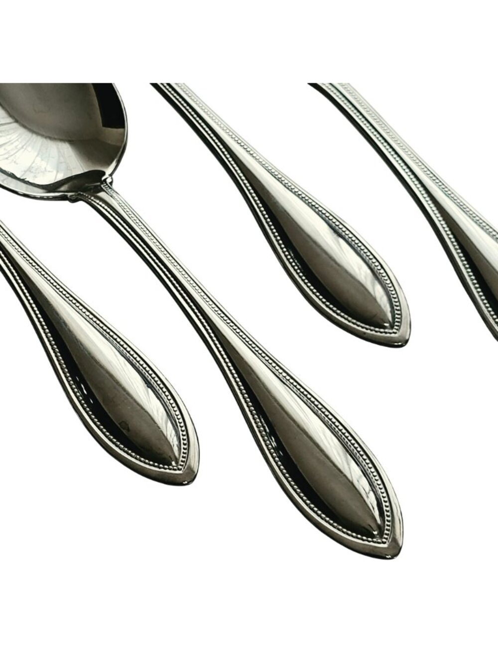 4 Oneida Arbor American Harmony Soup Spoon 8" stainless beaded edge timeless des - Picture 2 of 7